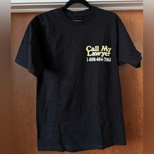 Market Graphic Tee “Call My Lawyer” Black Tee Shirt NWT Streetwear